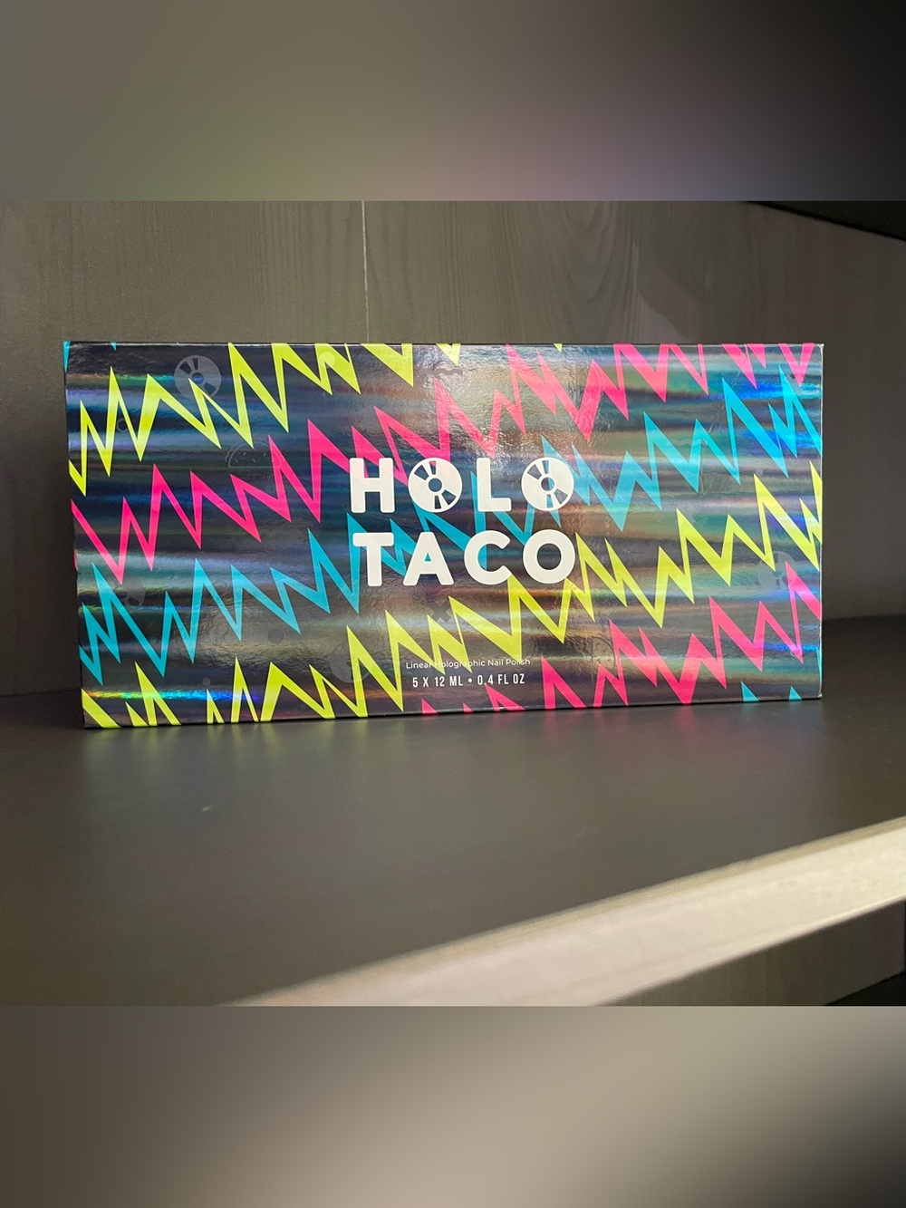 HOLO TACO Holographic Nail Polish Set - Neon Zigzag Packaging EMPTY NO POLISH